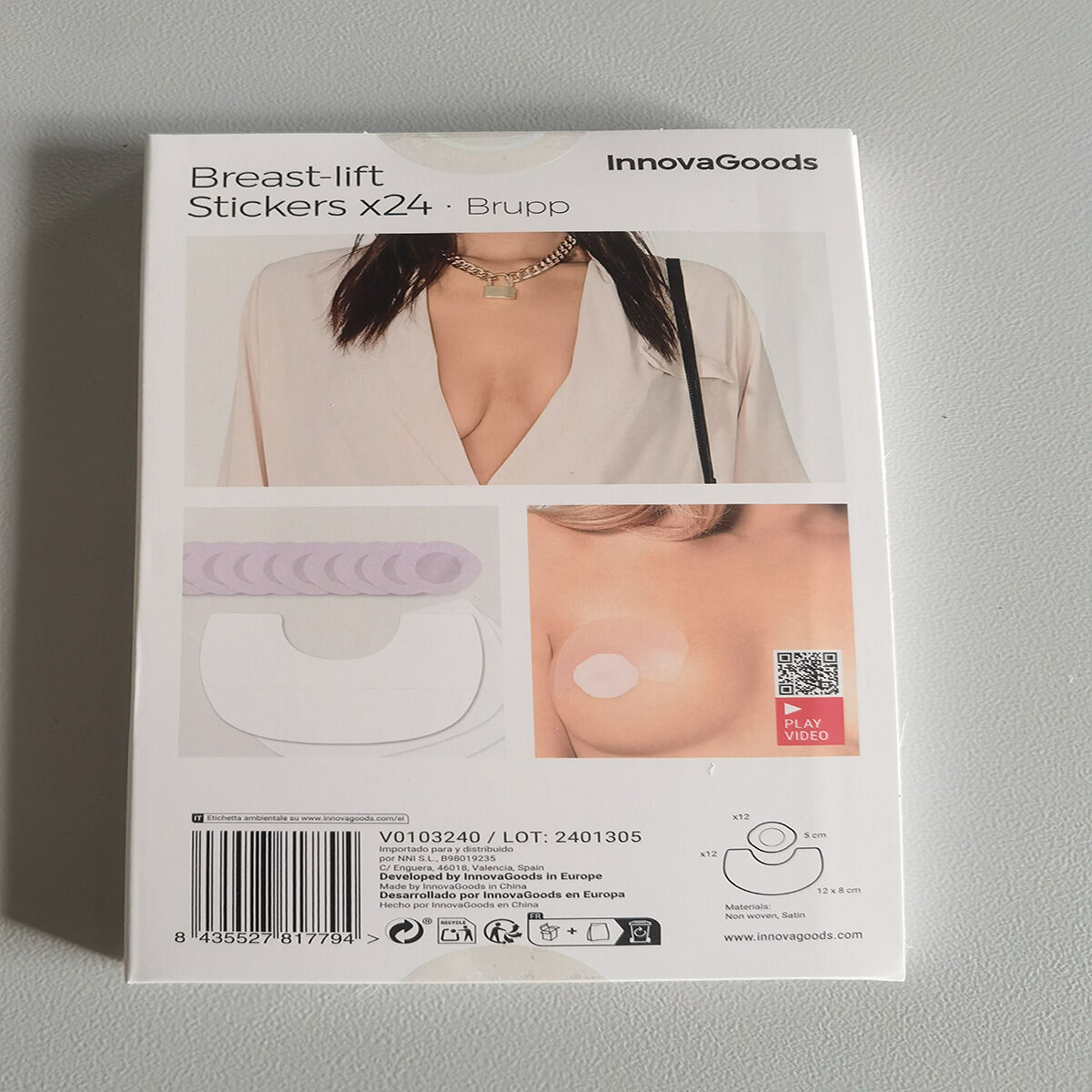 Onzichtbare Borstliftende Stickers InnovaGoods 24 Stuks