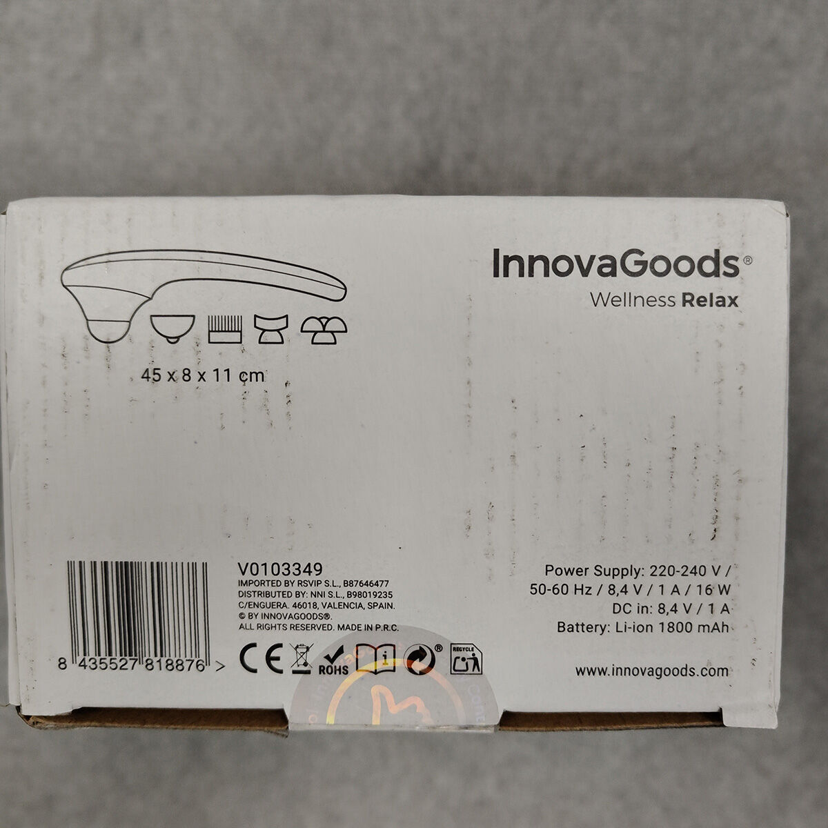 Wiederaufladbares Handmassagegerät InnovaGoods MASFIN (Restauriert C) - Thumbnail 7
