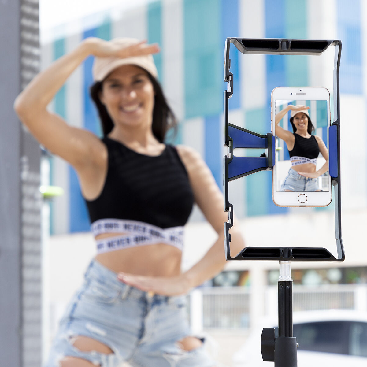 Afbeeldingen van Smartphone Holder with Manual Stabiliser Stafect InnovaGoods