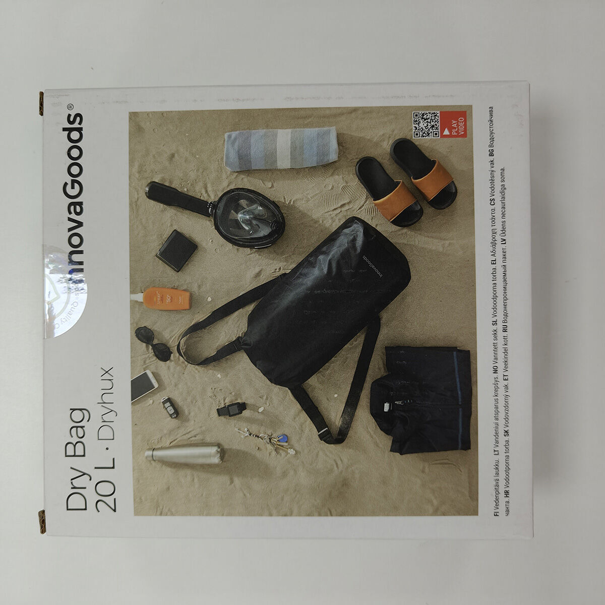 Wasserdichter Sportbeutel InnovaGoods Schwarz PVC 20 L (Restauriert B) - Thumbnail 3