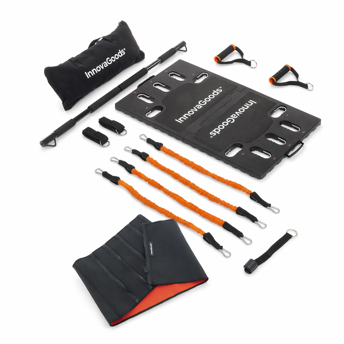 Portable Complete Training System Pack with Exercise Guide and Sauna Effect Sports Belt InnovaGoods