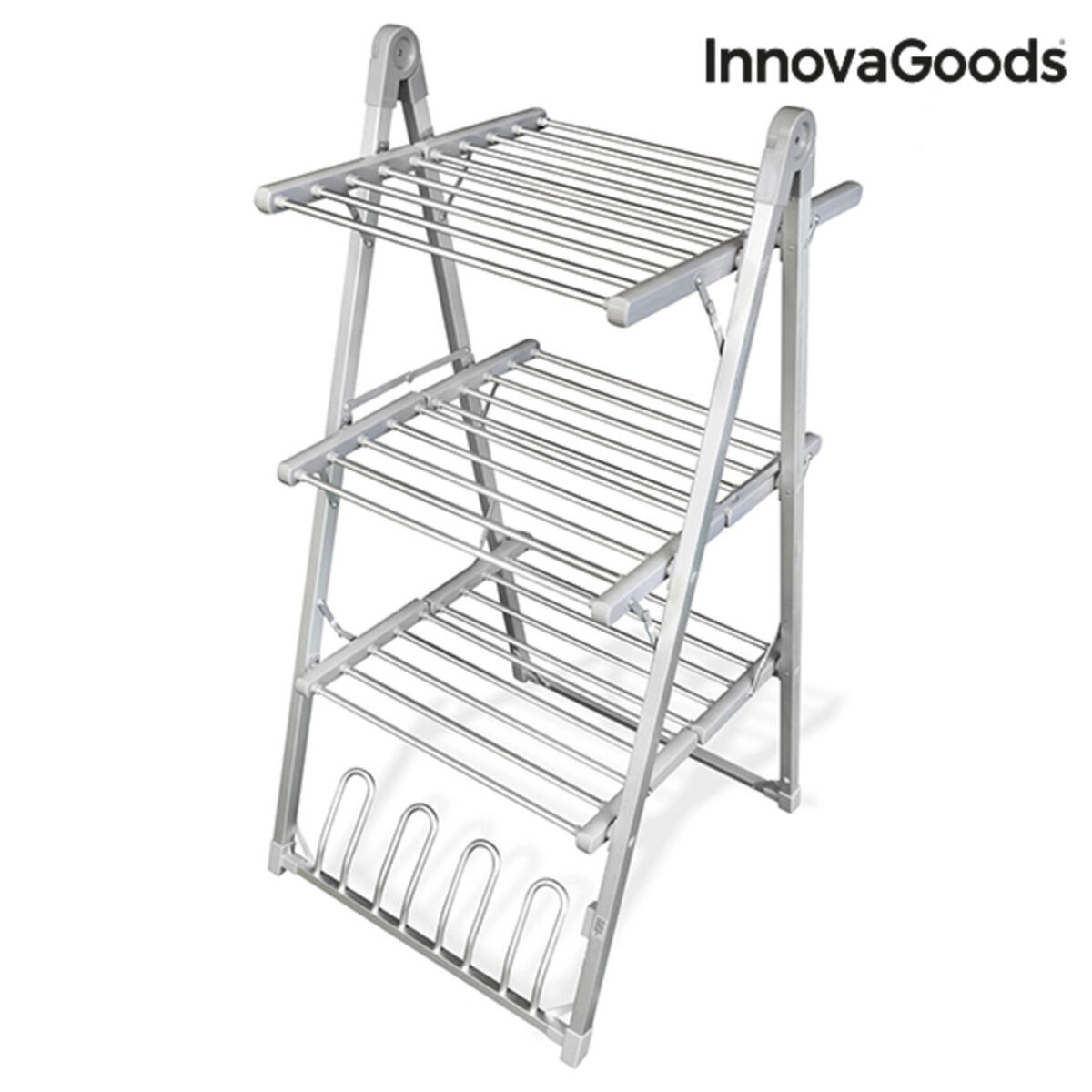 Étendoir à Linge Électrique Pliable Verayer InnovaGoods Gris Aluminium Plastique (Reconditionné A)