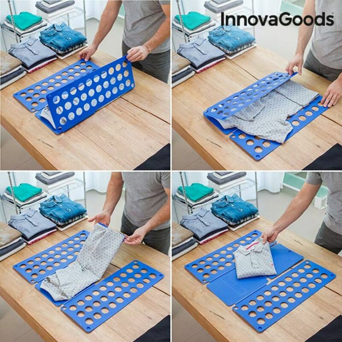 Kledingvouwer InnovaGoods IG115106 Blauw (Refurbished C)