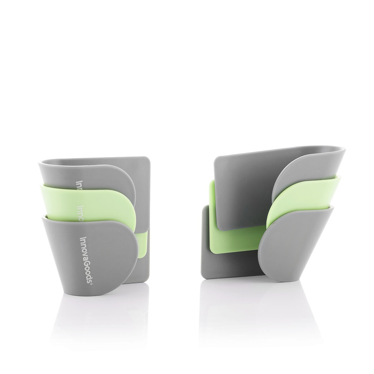 Set von 3 selbstklebenden Haltern für Topfdeckel Smarack InnovaGoods Modelo Smarack Grau (Restauriert B) - Thumbnail 8