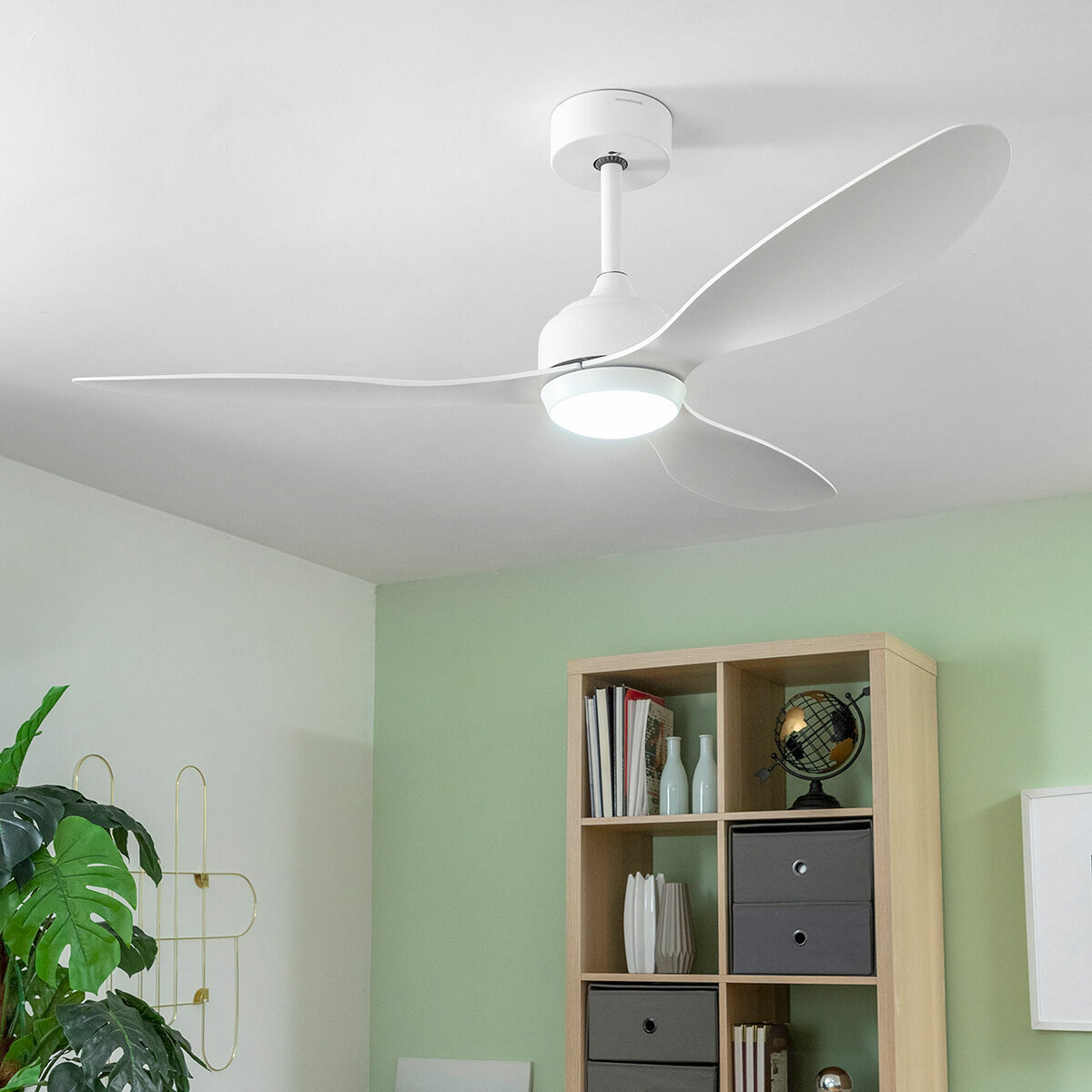 Plafondventilator met licht Flaled InnovaGoods Wit 36 W 52" Ø132 cm (Refurbished A)