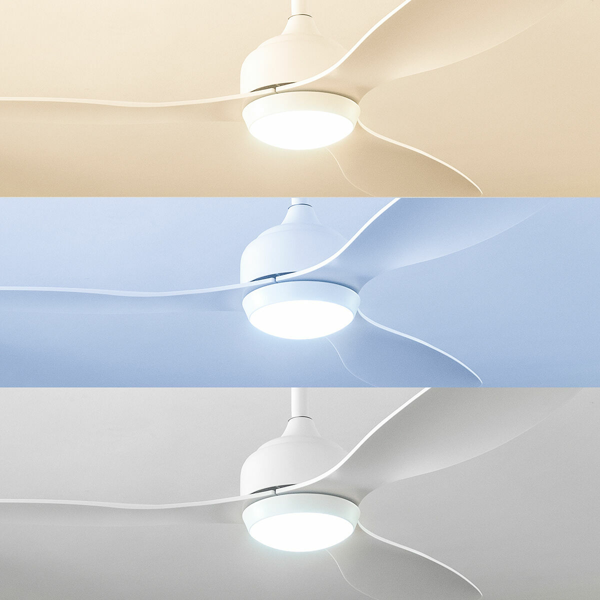 Plafondventilator met licht Flaled InnovaGoods Wit 36 W 52" Ø132 cm (Refurbished A)