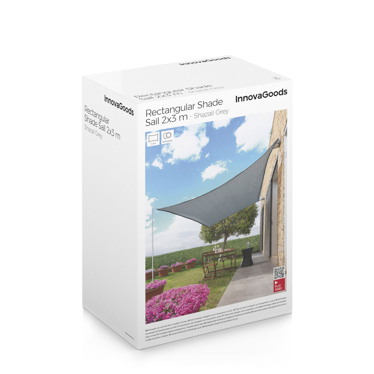 Η σκιά πλέει Shazail InnovaGoods Γκρι 2 x 3 m (Ανακαινισμenα B)