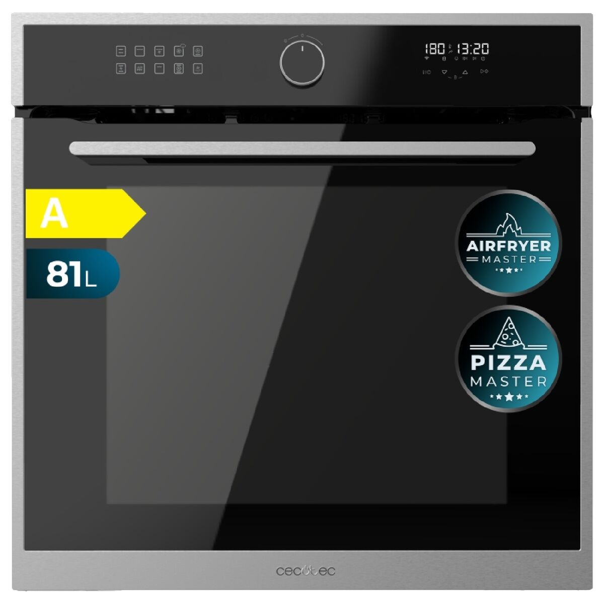 Cecotec Horno integrable Bolero Hexa AF316000 Edge A 81L 3400W AirFryer Vapor Clase A Negro