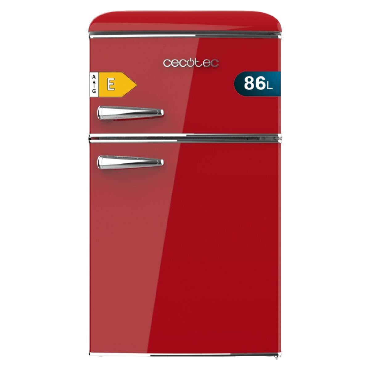 Cecotec frigorífico combinado rojo 86 L Bolero CoolMarket 2D Origin 86 E LED