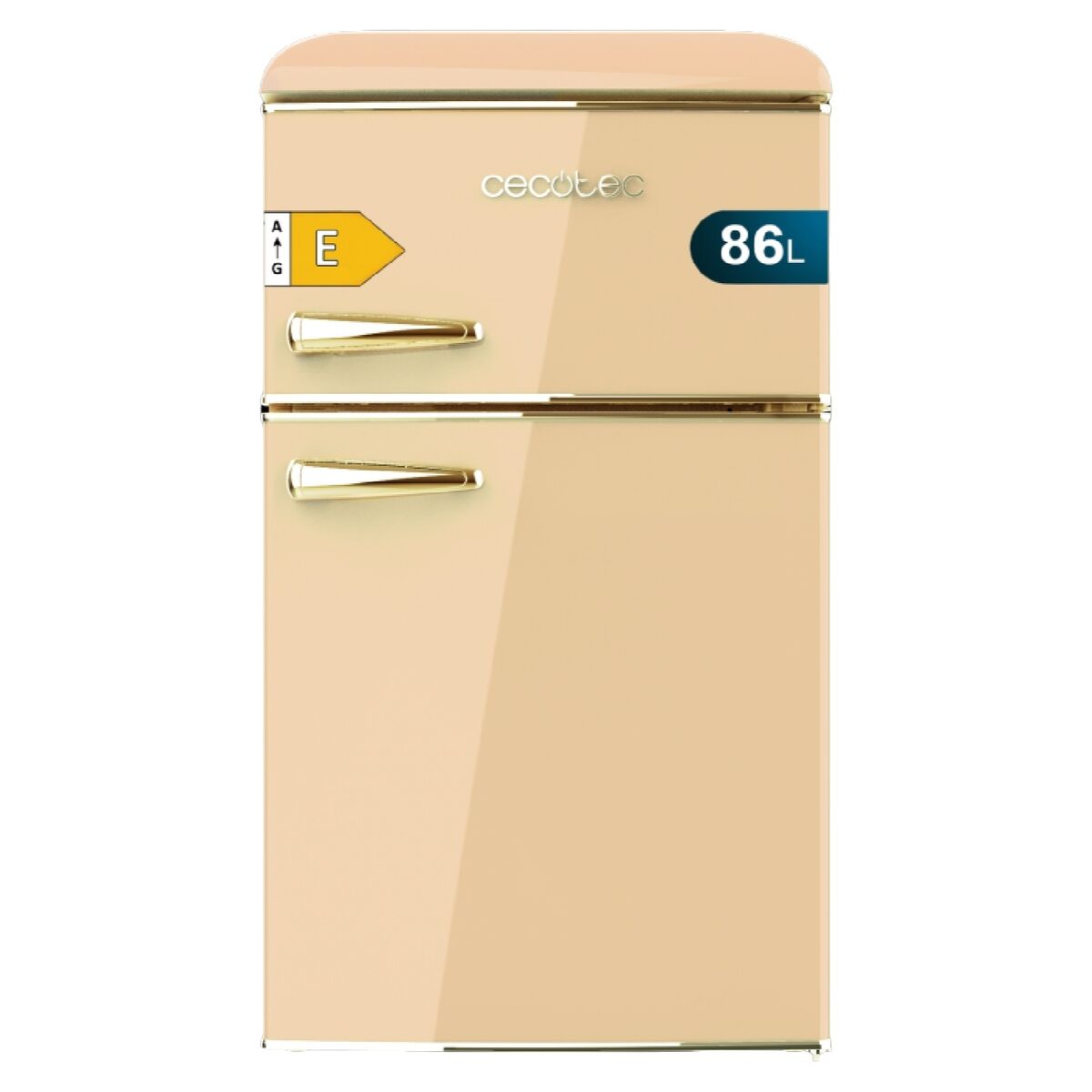 Frigorífico Cecotec Bolero CoolMarket 2D Origin 86 Beige E Beige Independiente
