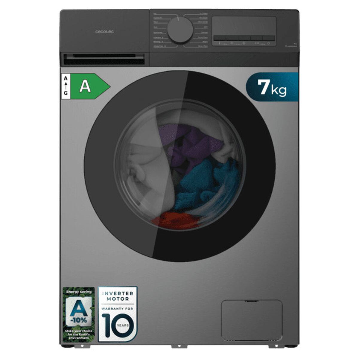 Lavadora Cecotec Bolero DressCode 7450 Inverter 1200 rpm 7 kg