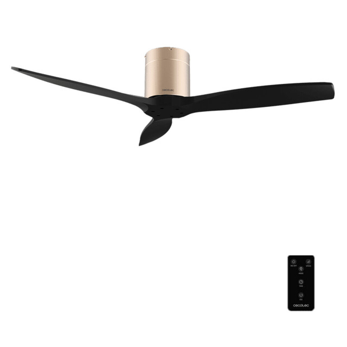 Cecotec Ventilador de techo EnergySilence Aero 5400 Classic 40W Ø132cm 3 aspas negro dorado
