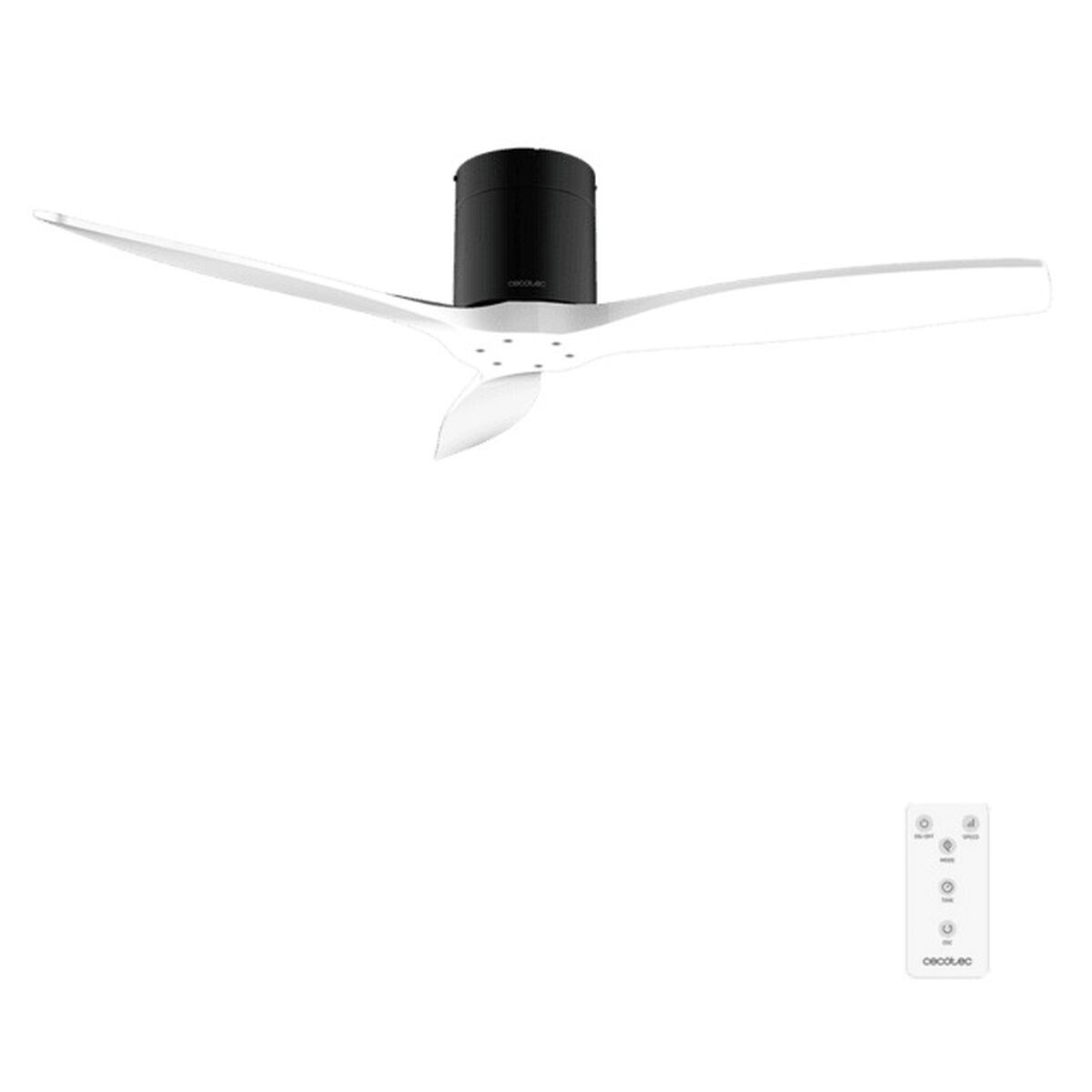 Cecotec Ventilador de Techo EnergySilence Aero 5400 Classic 40W Ø132cm Blanco Negro 3 Aspas