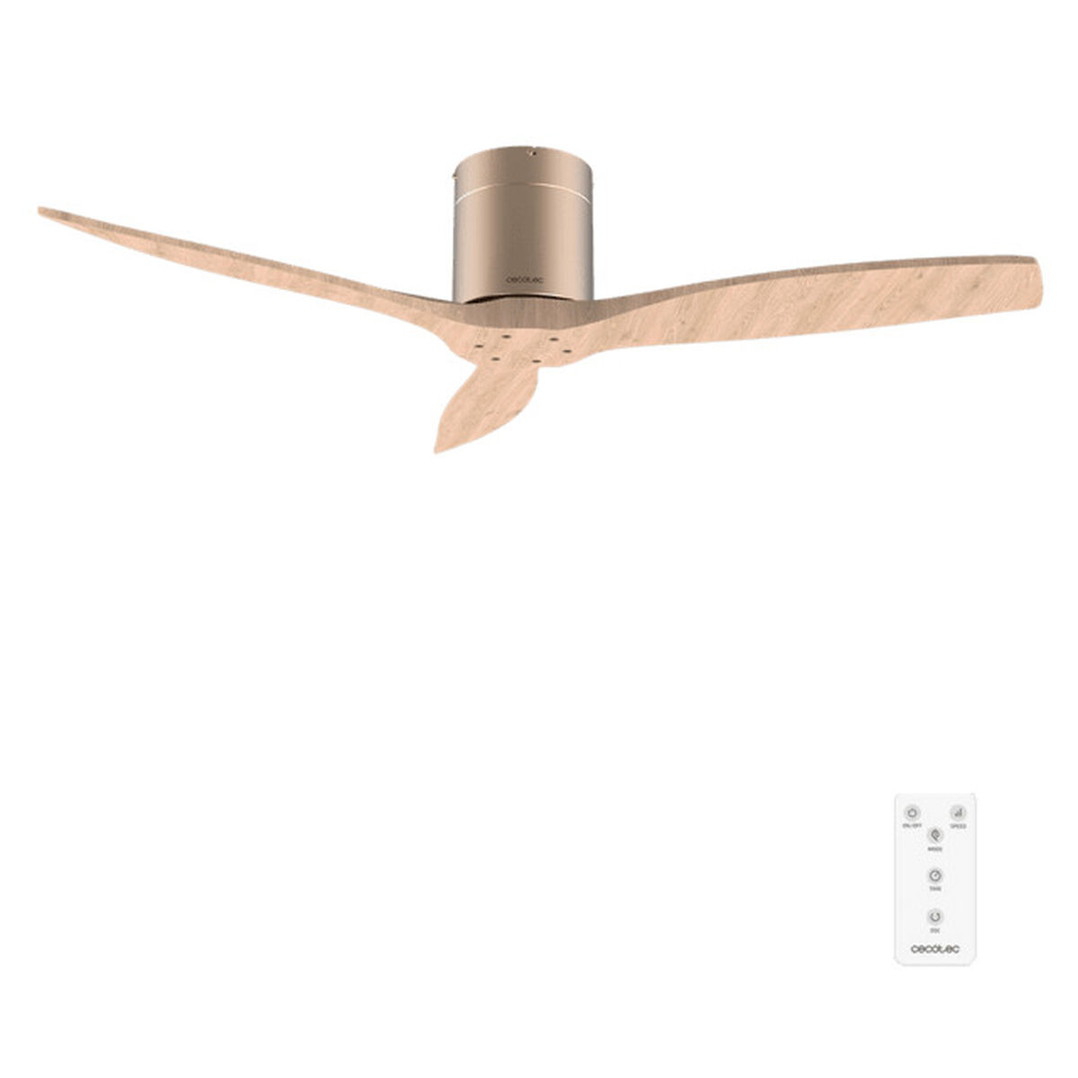Cecotec Ventilador de Techo EnergySilence Aero 5400 Classic 40W Ø132cm Dorado Madera 6 Velocidades