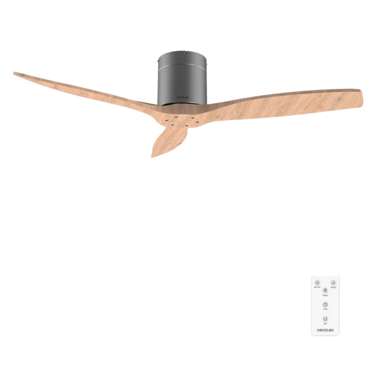 Cecotec Ventilador de Techo EnergySilence Aero 5400 Classic 40W Ø132cm Madera Hierro 3 Aspas
