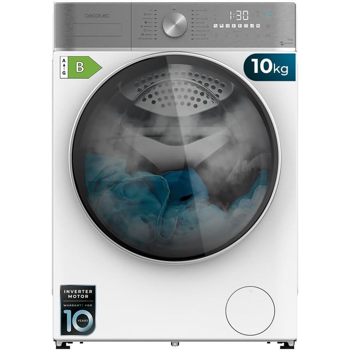 Cecotec Lavadora-Secadora 10680 Inverter 10/6 kg 1400 rpm Motor Inverter Plus Vapor Blanco