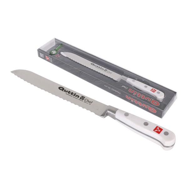 Serrated Knife Chef Quttin Acier inoxydable Blanc (20 Cm)   