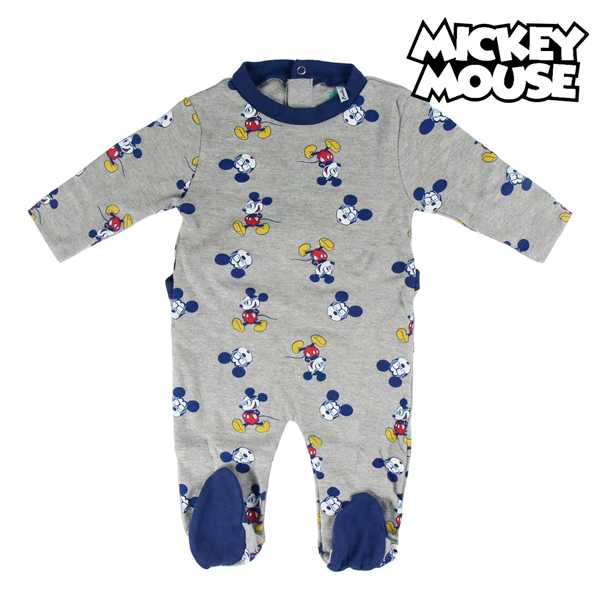 Baby's Long-sleeved Romper Suit Mickey Mouse 74644 Grey