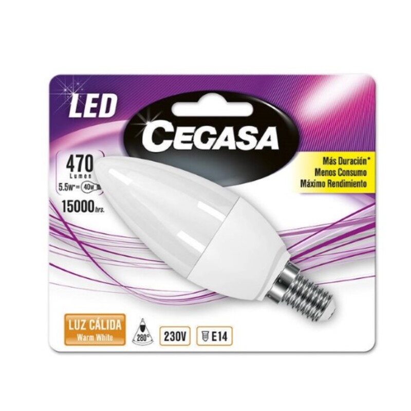 Candle LED Light Bulb Cegasa E14 5,5 W A+