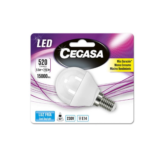 Spherical LED Light Bulb Cegasa E14 5,5 W A+