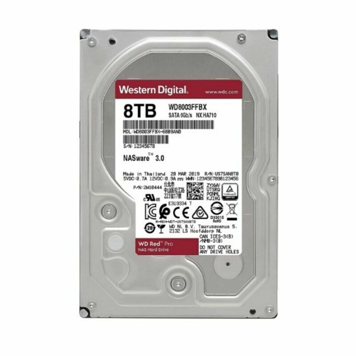 Hard Disk Western Digital SATA RED PRO 3,5" Capacità:6 TB