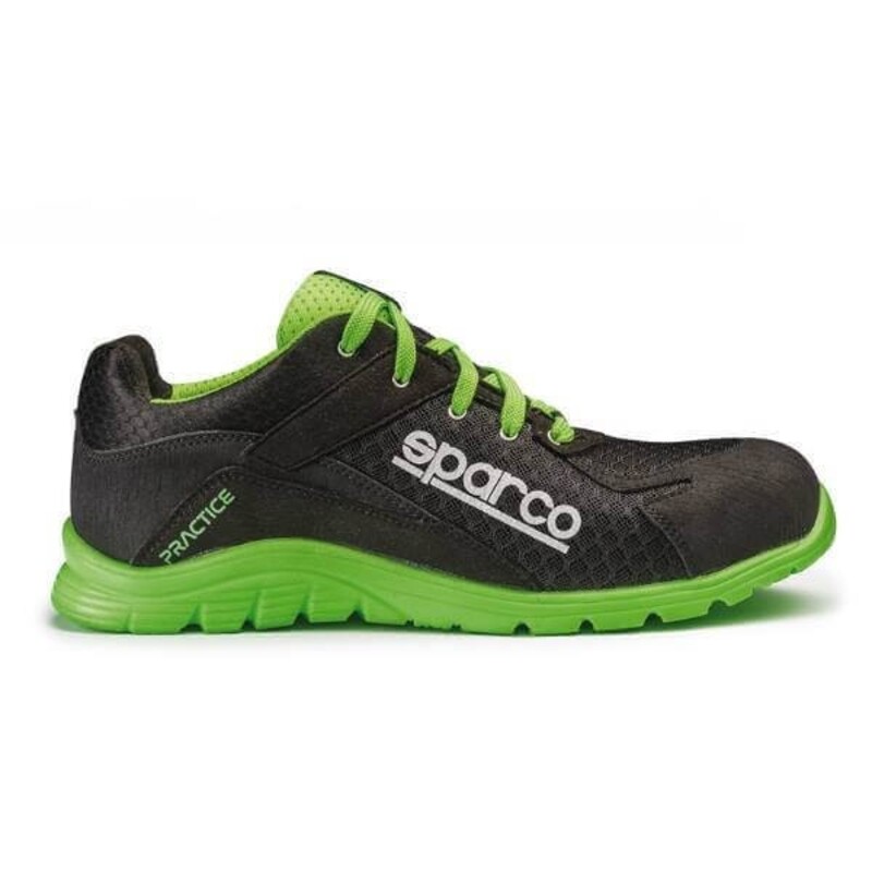 Chaussures de Sécurité Sparco Practice 07517 Noir/Vert (Taille 42)