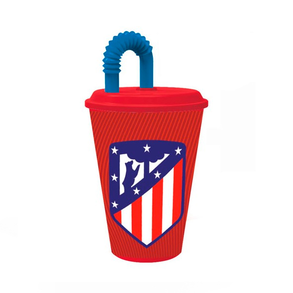 Glass with Lid Atlético Madrid Plastic