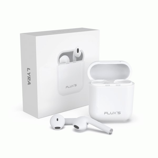 Wireless Headphones Flux's LYRA BT TWS Bluetooth White