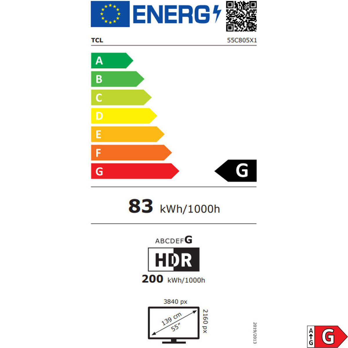 Picture of Smart TV TCL 55P8K 55" 4K Ultra HD LED HDR D-LED QLED