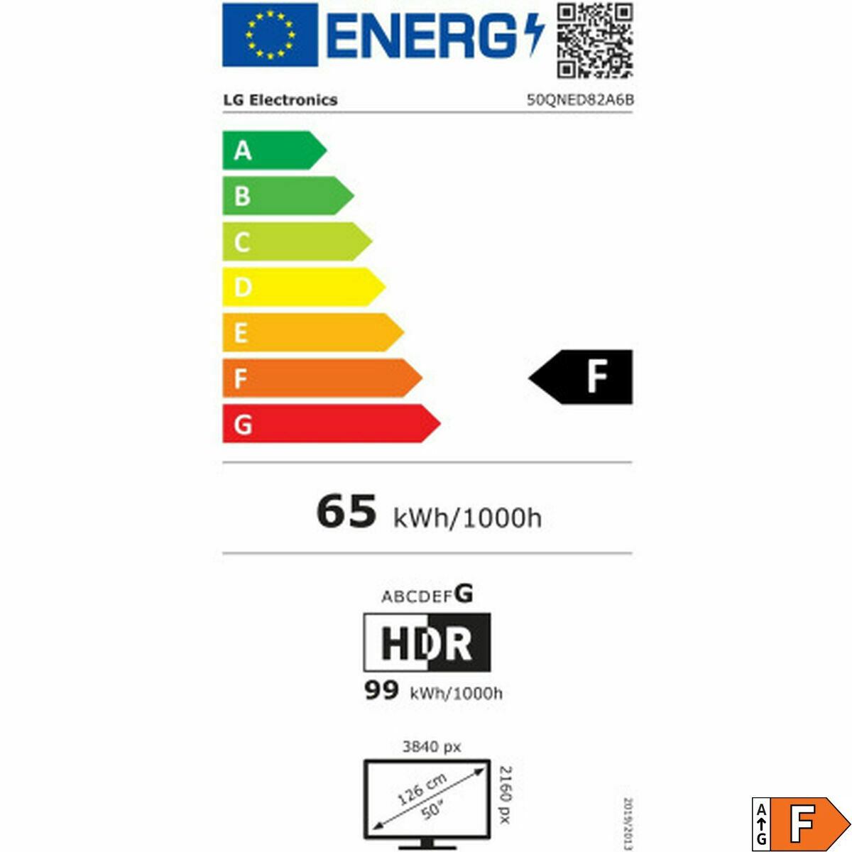 Picture of Smart TV LG 50QNED82A6B.AEU 4K Ultra HD 50" LED HDR Edge-LED QNED