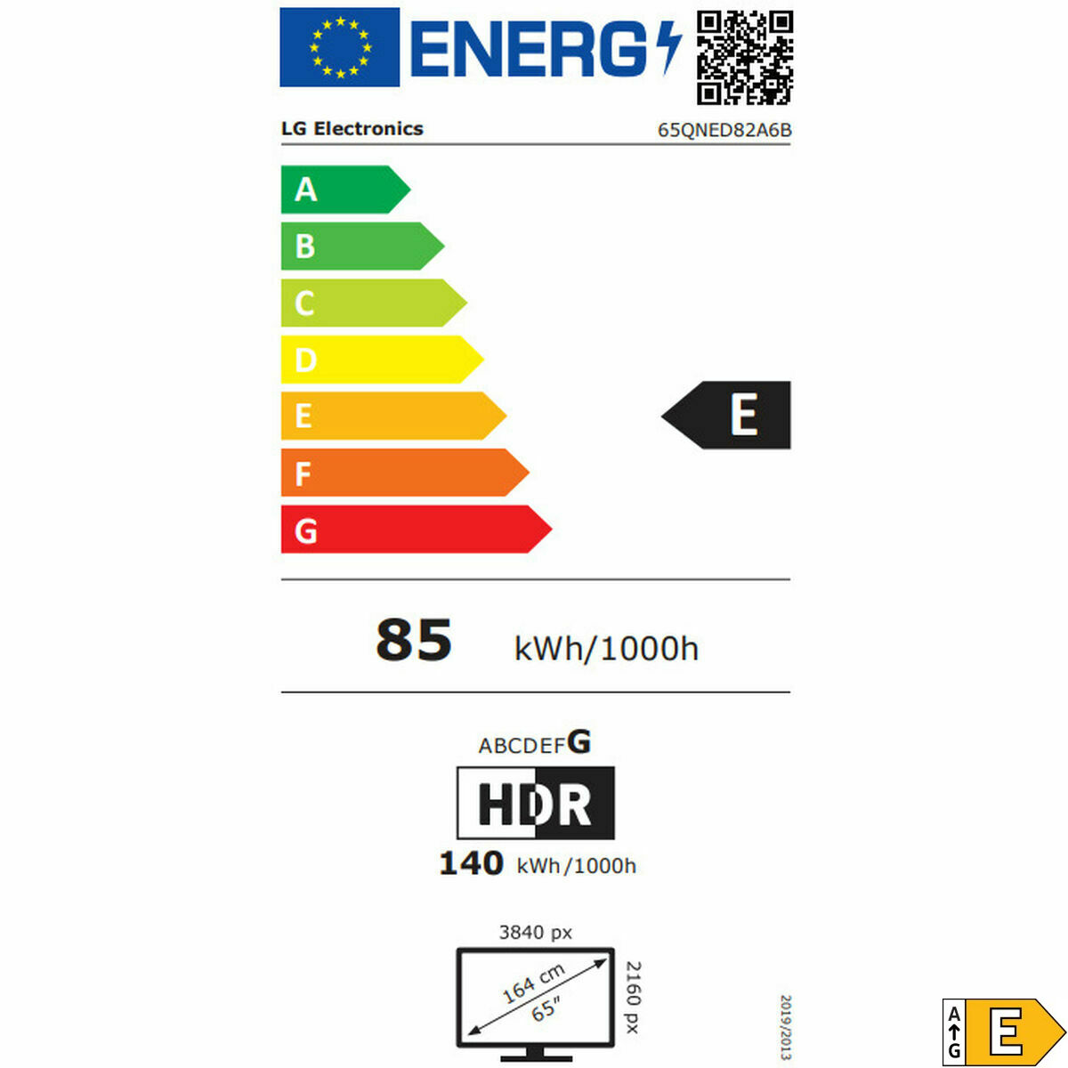 Bild von Smart TV LG 65QNED82A6B.AEU 4K Ultra HD 65" LED HDR Edge-LED QNED