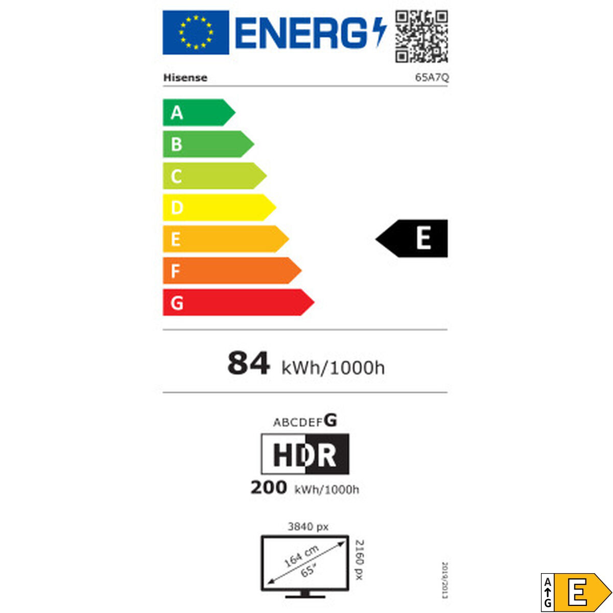 Afbeeldingen van Smart TV Hisense 65A7Q 65" 4K Ultra HD LED HDR D-LED QLED