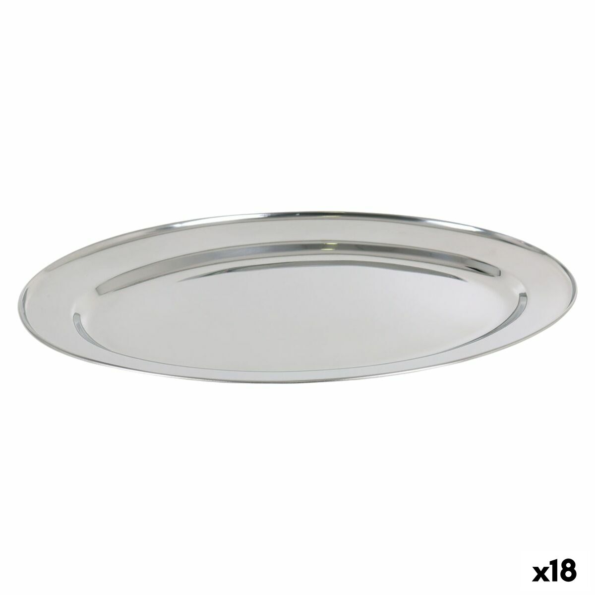Plat à Gratin Quttin Quttin Acier inoxydable Oblongue 40,5 x 26,5 cm (18 Unités)