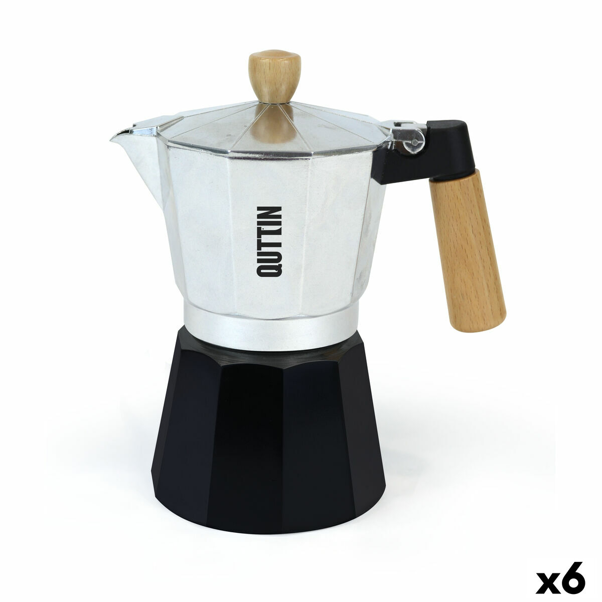Cafetière Italienne Quttin Aluminium 6 Tasses (6 Unités)