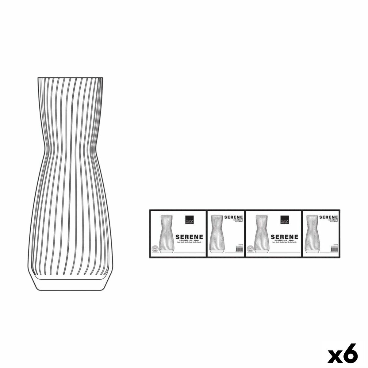 Bouteille en Verre La Mediterránea 1 L (6 Unités)