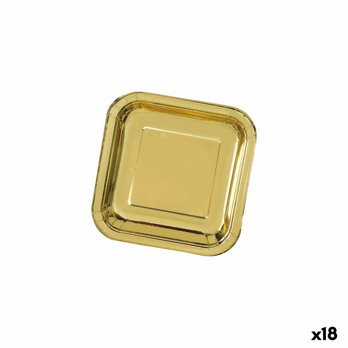 Service de vaisselle Algon Doré 26 cm 3 Pièces (18 Unités)