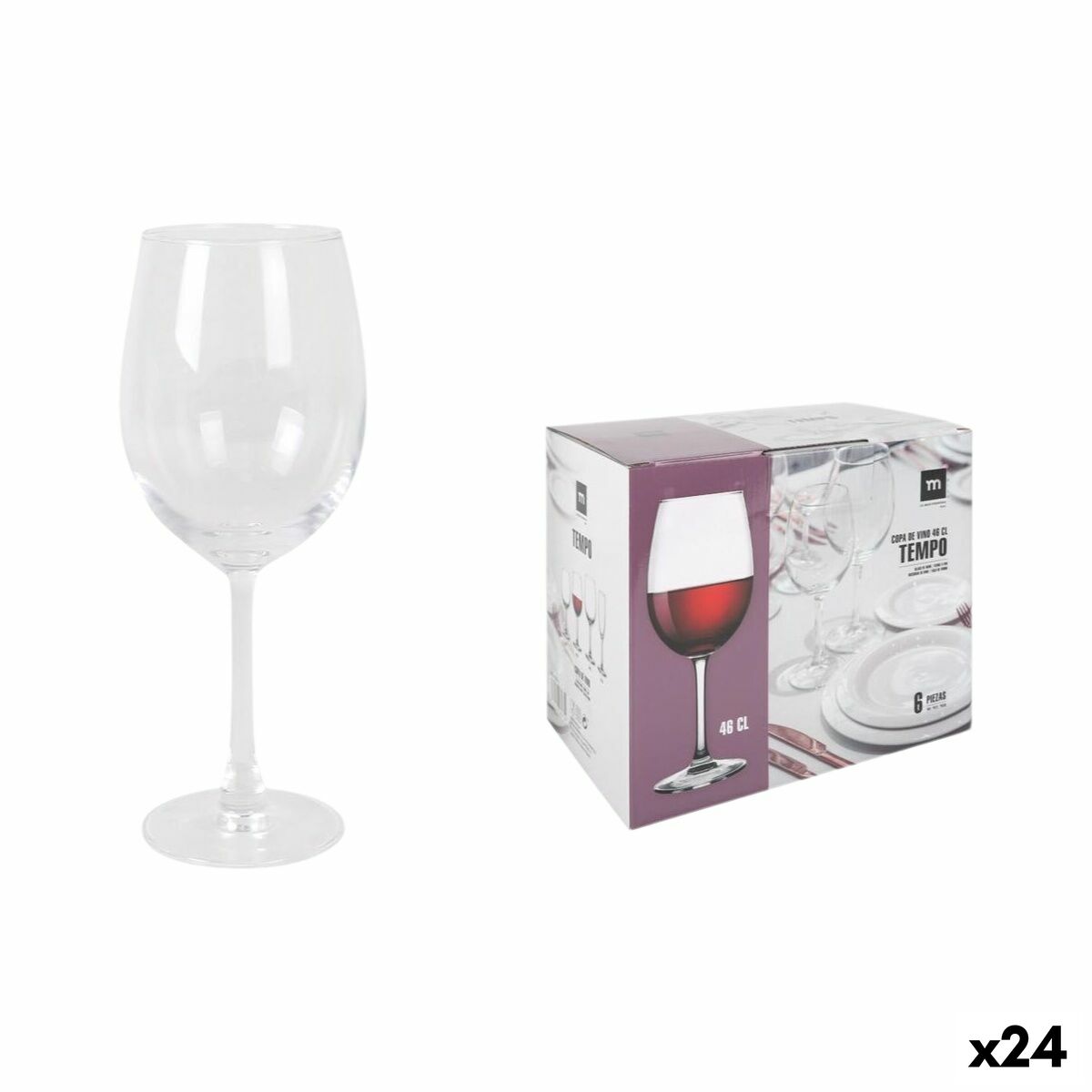 verre de vin La Mediterránea Tempo (24 Unités)
