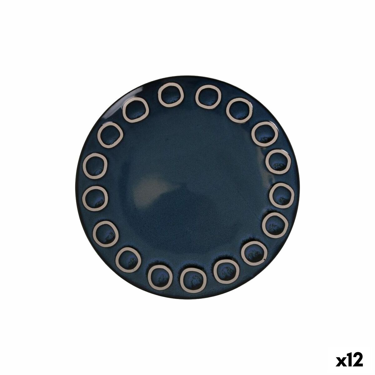 Assiette plate La Mediterránea Almudena Bleu (12 Unités)