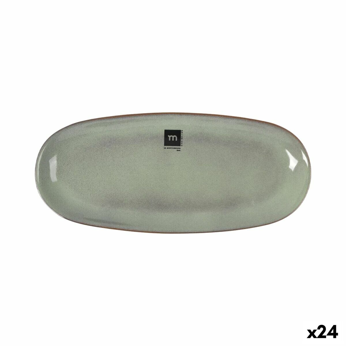Plat à Gratin La Mediterránea Macarella green Oblongue 29 x 13,5 x 2,4 cm (24 Unités)