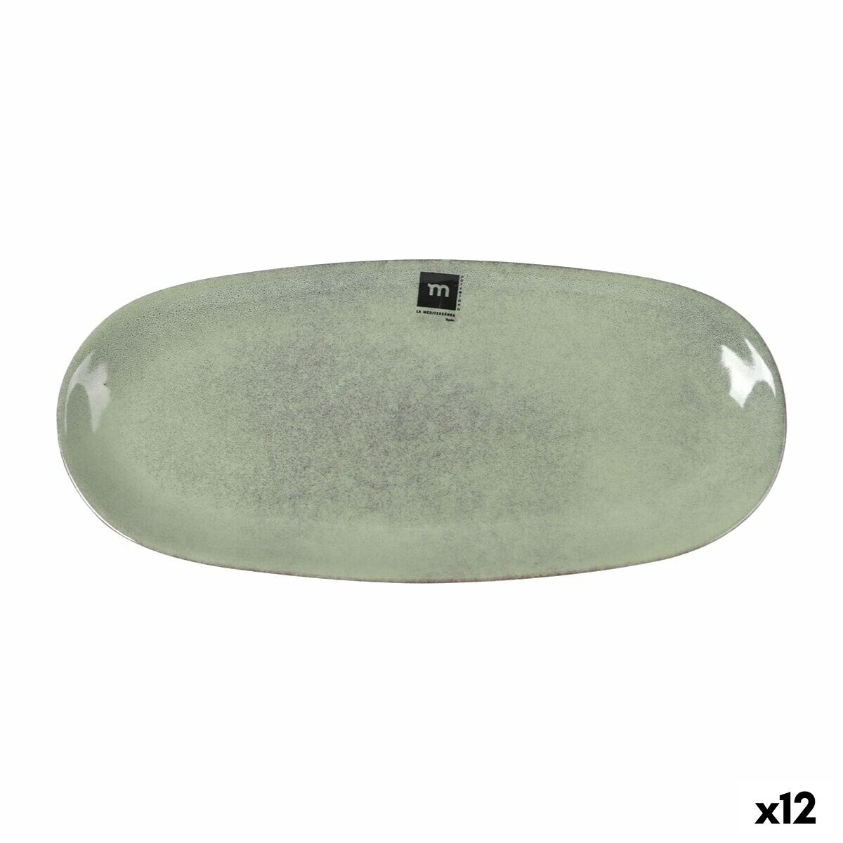Plat à Gratin La Mediterránea Macarella green Oblongue 33 x 14,8 x 2,7 cm (12 Unités)