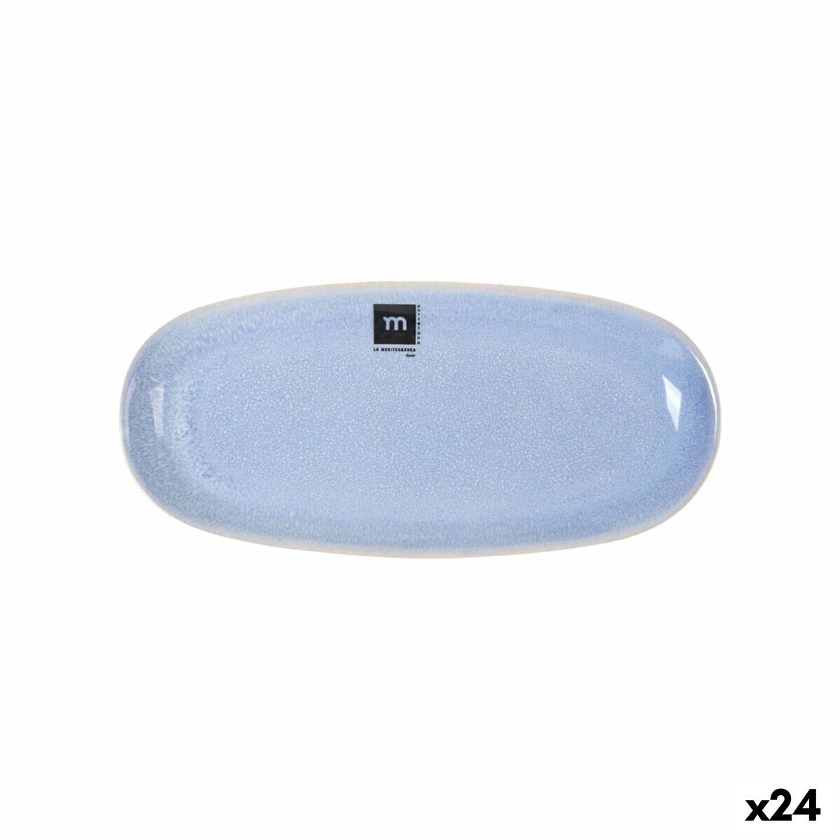 Plat à Gratin La Mediterránea Macarella blue Oblongue 25 x 12 x 2,2 cm (24 Unités)