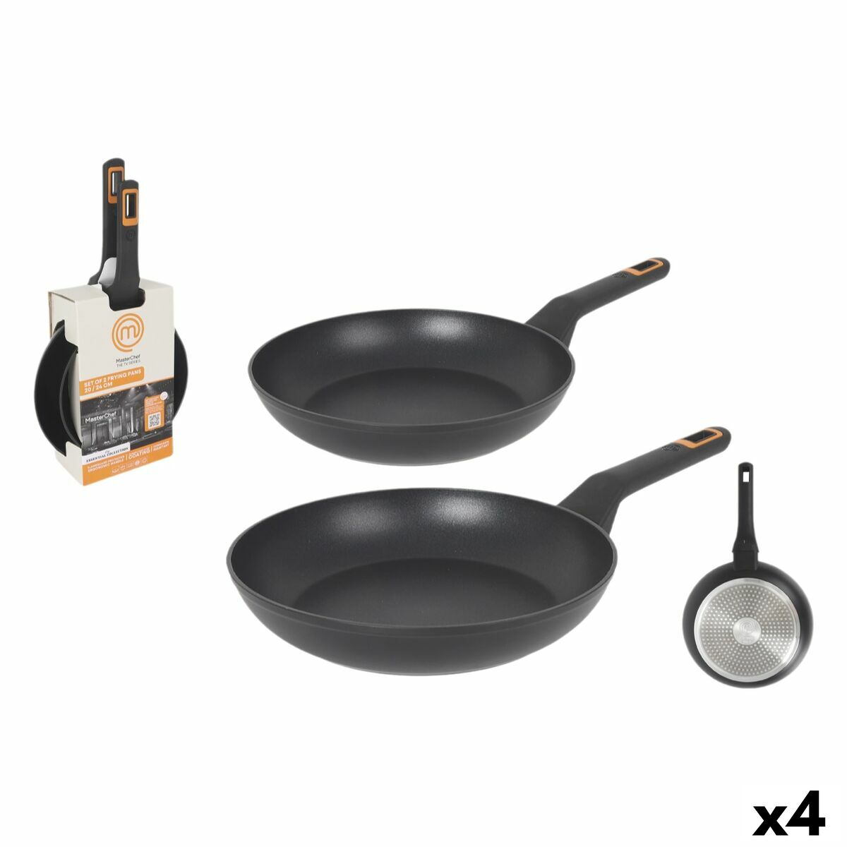 Ensemble de poêles MasterChef 2,5 mm (4 Unités)