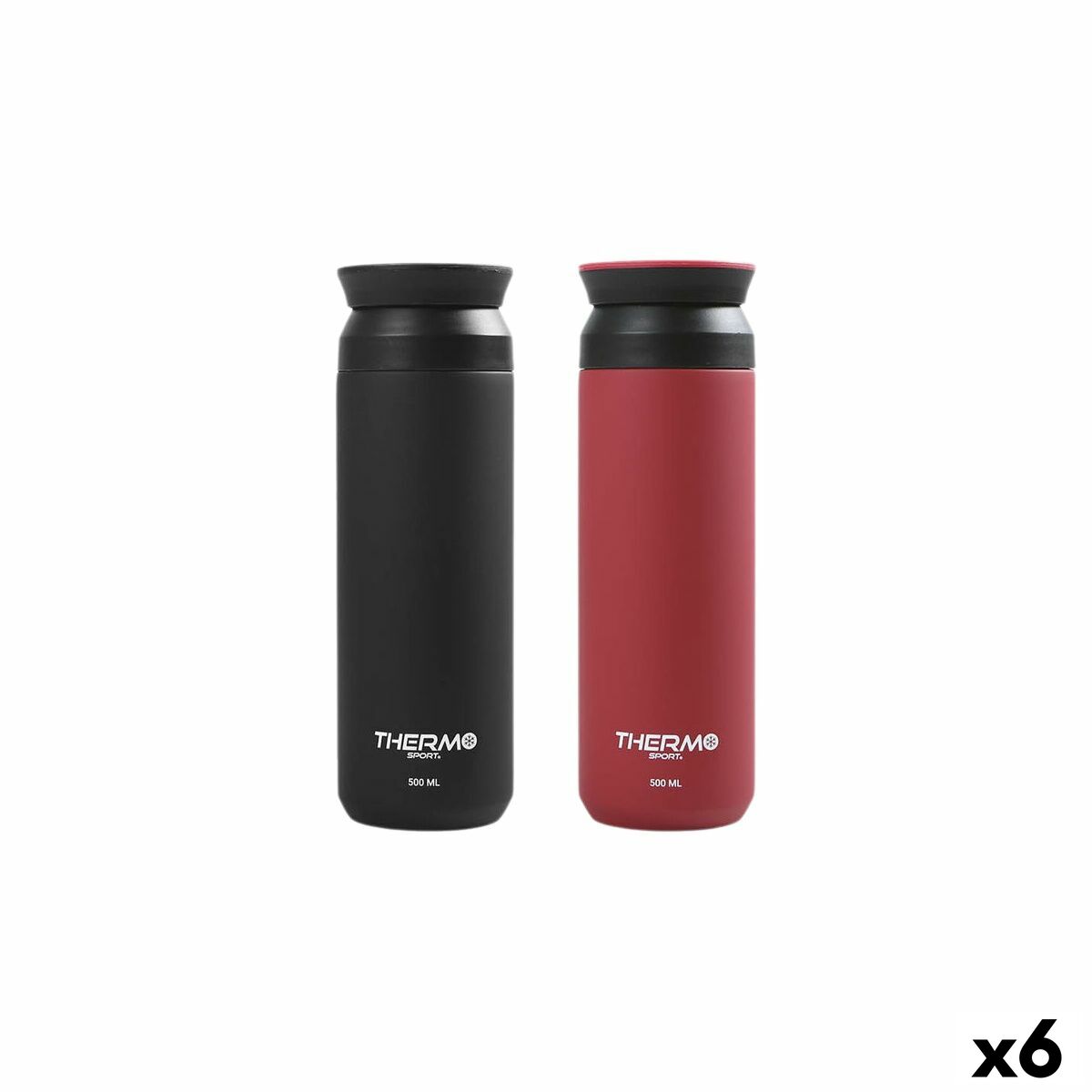 Bouteille d'eau ThermoSport Acier inoxydable 500 ml (6 Unités)