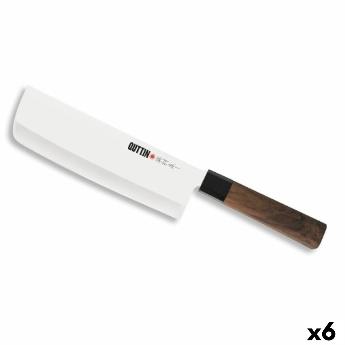 Couteau de cuisine Quttin Takamura Marron Argenté 17 cm (6 Unités)
