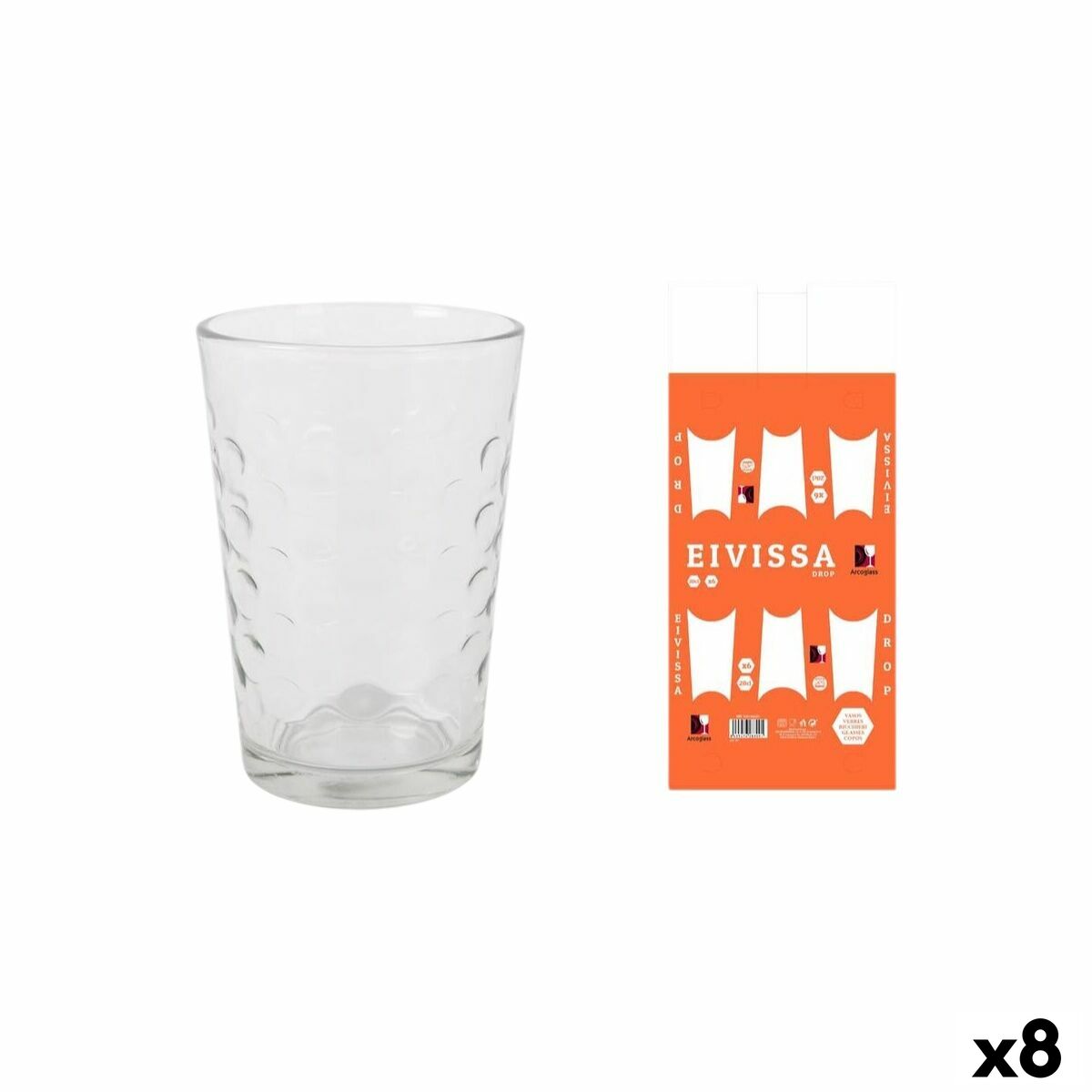Set de Verres La Mediterránea Drop 6 Pièces (8 Unités)