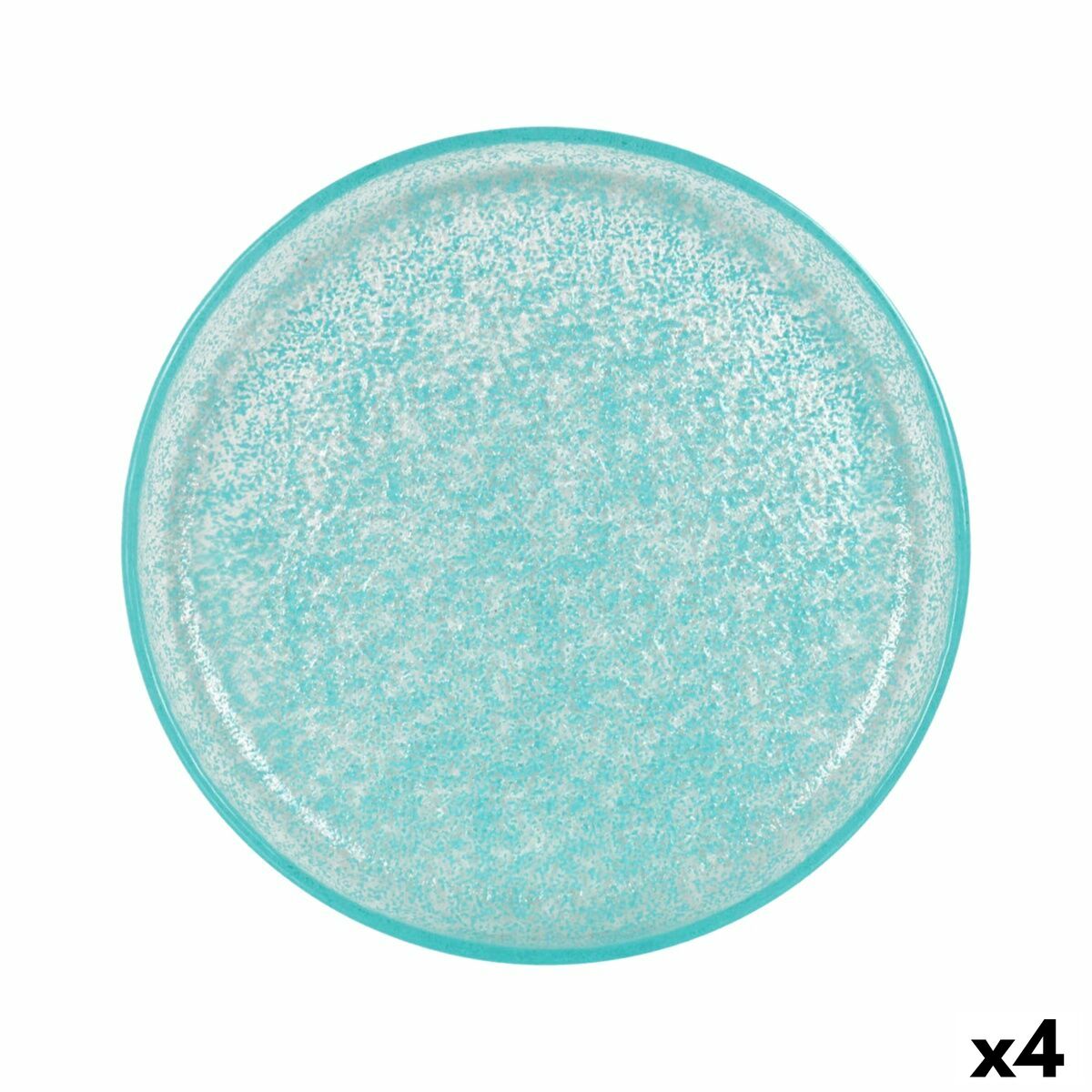 Assiette plate Samaritaine Turquoise Ø 19 cm (6 Unités)