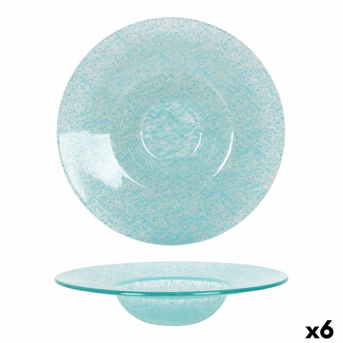 Assiette creuse Samaritaine Turquoise Ø 24 cm (6 Unités)