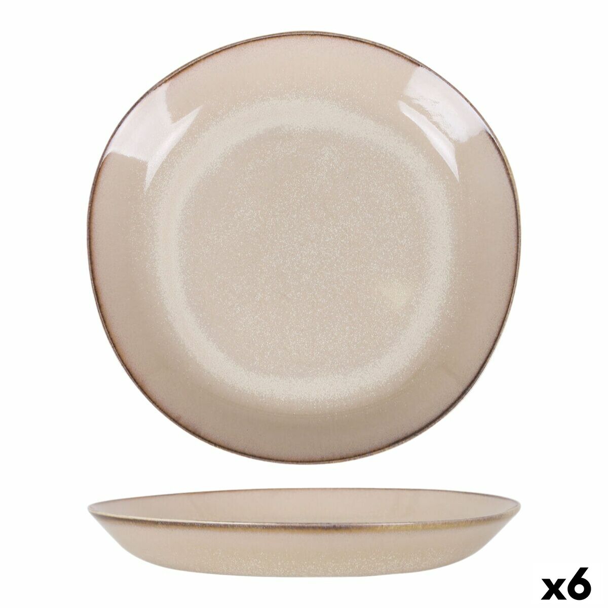 Assiette creuse Duomo Beige Ø 23 cm (6 Unités)