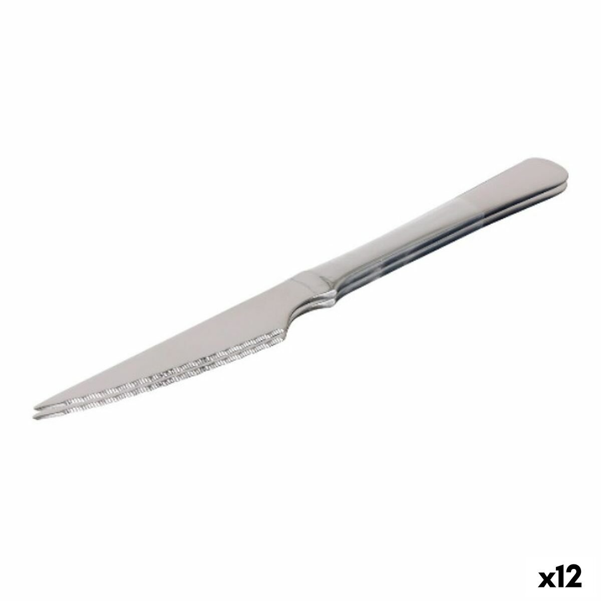 Ensemble de couteaux à viande Quttin Classic Argenté Acier inoxydable 21,5 x 1,9 cm 2 Pièces (12 Unités)