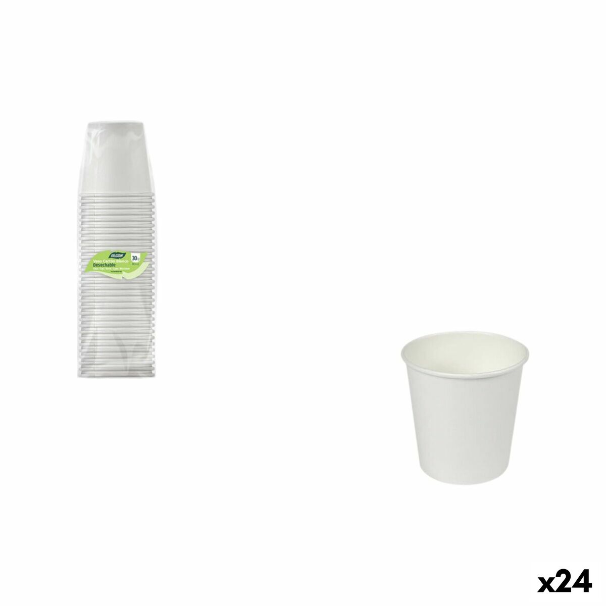Set de Verres Algon Blanc 80 ml 30 Pièces (24 Unités)